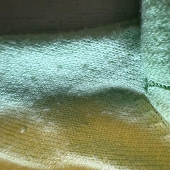 New YOrk & Co Mint Green V Neck Cardigan w/Lace Flowers - Large - Picture 6 of 7